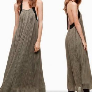 Aritzia Backless Couvin dress in Modern Taupe / Black